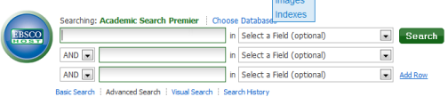 Academic Search Premier Search box